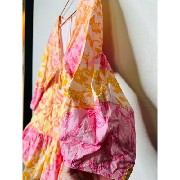 DEREK LAM 10 CROSBY X RTR Multicolor Floral Hourglass Cutout Mini Dress Size 46 - Picture 9 of 15